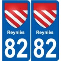 82 Septfonds wappen aufkleber typenschild aufkleber stadt