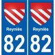 82 Septfonds wappen aufkleber typenschild aufkleber stadt