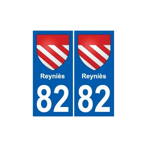 82 Septfonds coat of arms sticker plate stickers city