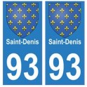 93 Saint-Denis blason autocollant plaque stickers ville