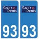 93 Saint-Denis logo autocollant plaque stickers ville