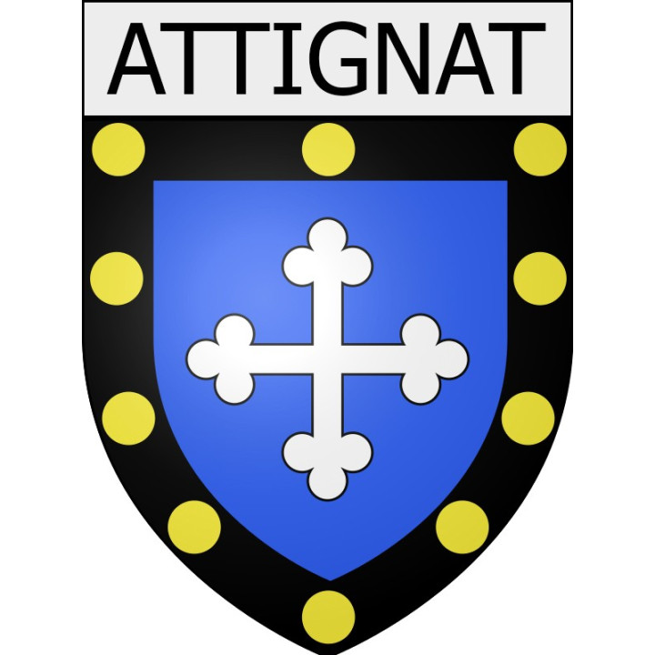 Attignat 01 ville Stickers blason autocollant adhésif