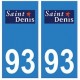 93 Saint-Denis logo autocollant plaque stickers ville