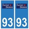 93 Saint-Denis logo autocollant plaque stickers ville
