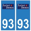 93 Saint-Denis logo autocollant plaque stickers ville