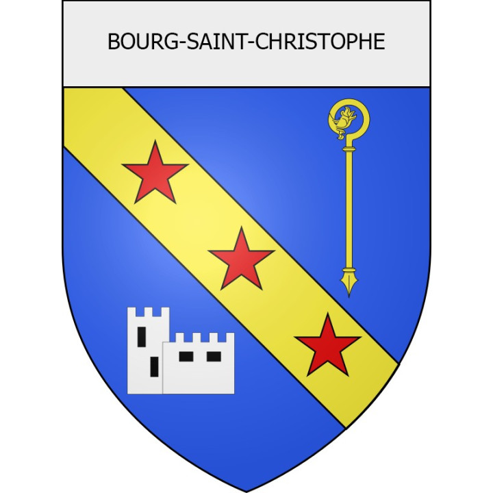 Bourg-Saint-Christophe 01 ville Stickers blason autocollant adhésif