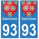 93 Saint-Ouen blason autocollant plaque stickers ville