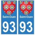 93 Saint-Ouen blason autocollant plaque stickers ville