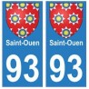 93 Saint-Ouen blason autocollant plaque stickers ville