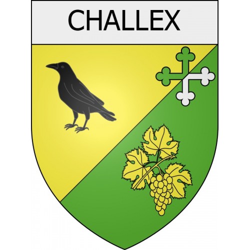Stickers coat of arms Challex 01 ville Stickers blason autocollant adhésif