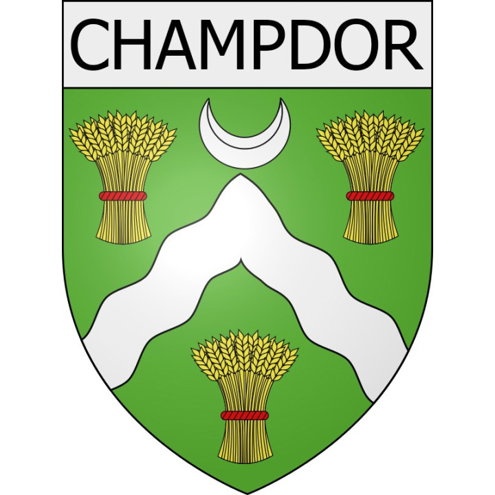 Champdor 01 ville Stickers blason autocollant adhésif