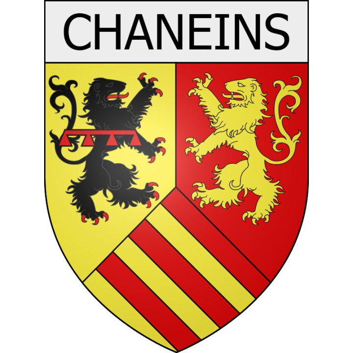 Chaneins 01 ville Stickers blason autocollant adhésif