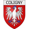 Coligny 01 ville Stickers blason autocollant adhésif