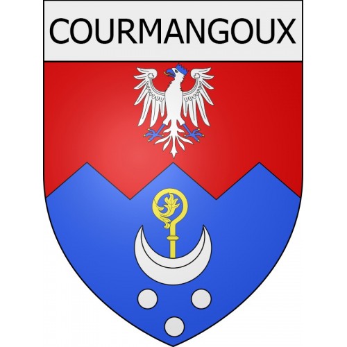 Courmangoux 01 ville Stickers blason autocollant adhésif