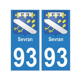 93 Sevran blason autocollant plaque stickers ville