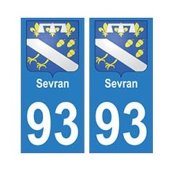 93 Sevran blason autocollant plaque stickers ville