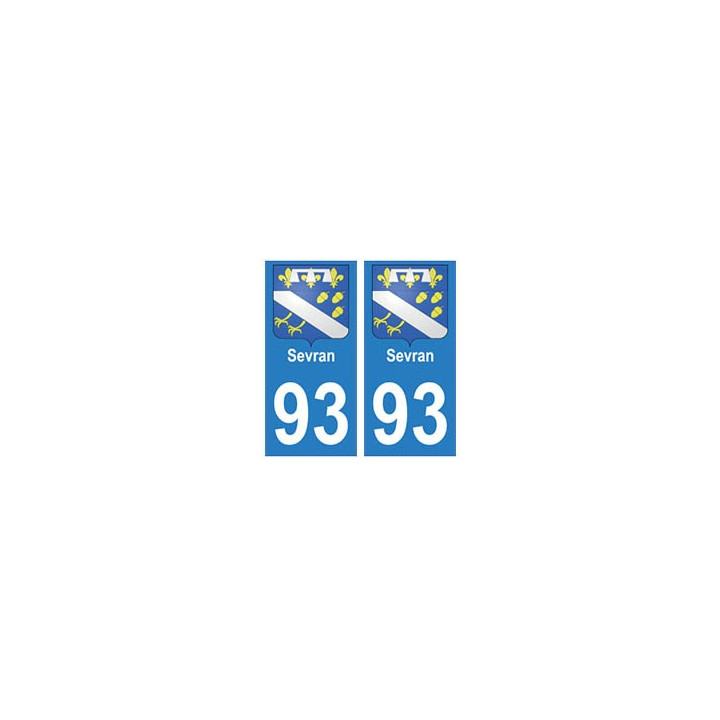 93 Sevran blason autocollant plaque stickers ville