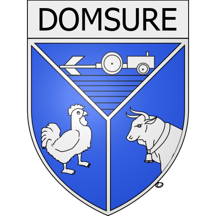 Domsure 01 ville Stickers blason autocollant adhésif