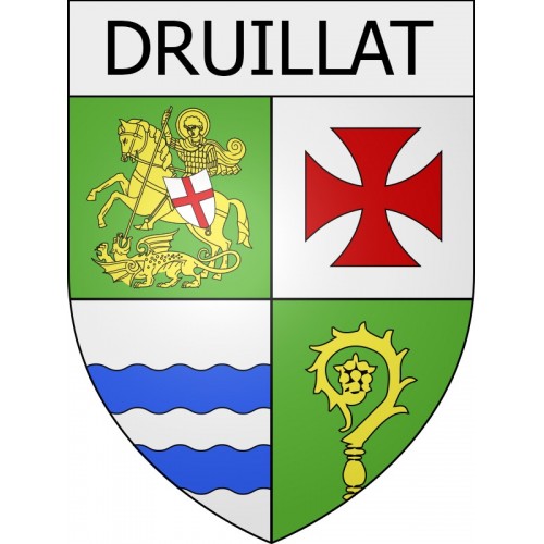 Druillat 01 ville Stickers blason autocollant adhésif
