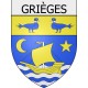 Grièges 01 ville Stickers blason autocollant adhésif