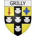 grilly 01 ville Stickers blason autocollant adhésif
