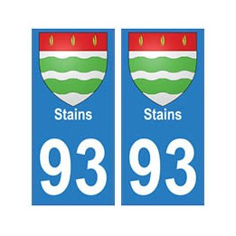 93 Stains blason autocollant plaque stickers ville