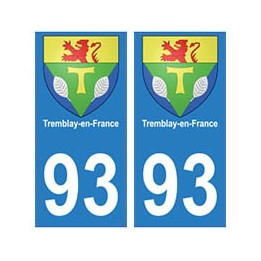 93 Tremblay-en-France blason autocollant plaque stickers ville