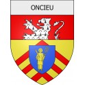 oncieu 01 ville Stickers blason autocollant adhésif