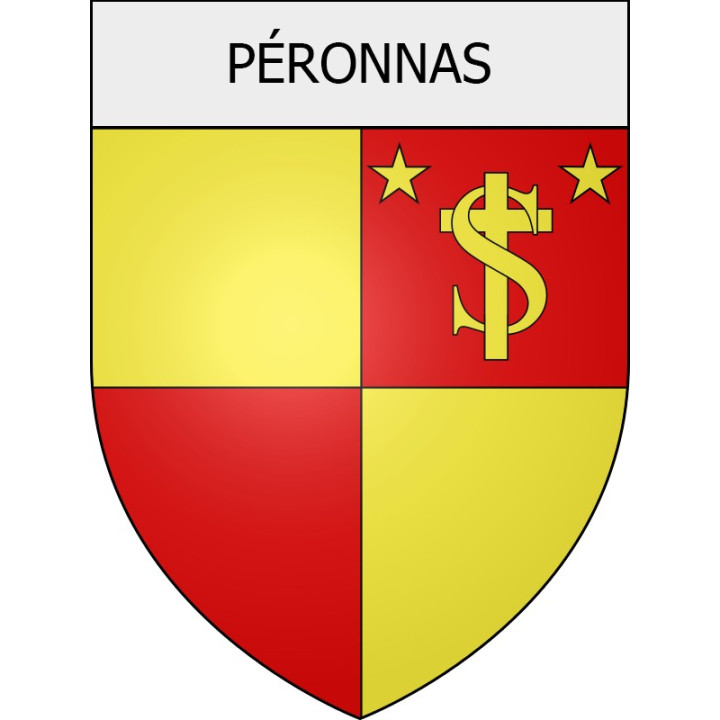 péronnas 01 ville Stickers blason autocollant adhésif