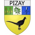 pizay 01 ville Stickers blason autocollant adhésif
