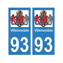 93 Villemomble blason autocollant plaque stickers ville