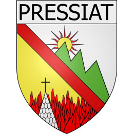 pressiat 01 ville Stickers blason autocollant adhésif