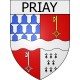 priay 01 ville Stickers blason autocollant adhésif