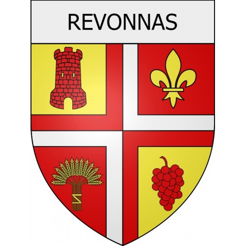revonnas 01 ville Stickers blason autocollant adhésif