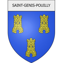 saint-genis-pouilly 01 ville Stickers blason autocollant adhésif