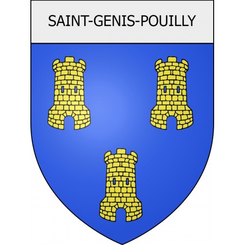saint-genis-pouilly 01 ville Stickers blason autocollant adhésif