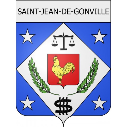 saint-jean-de-gonville 01 ville Stickers blason autocollant adhésif
