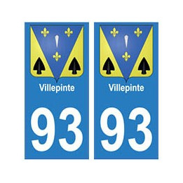 93 Villepinte blason autocollant plaque stickers ville