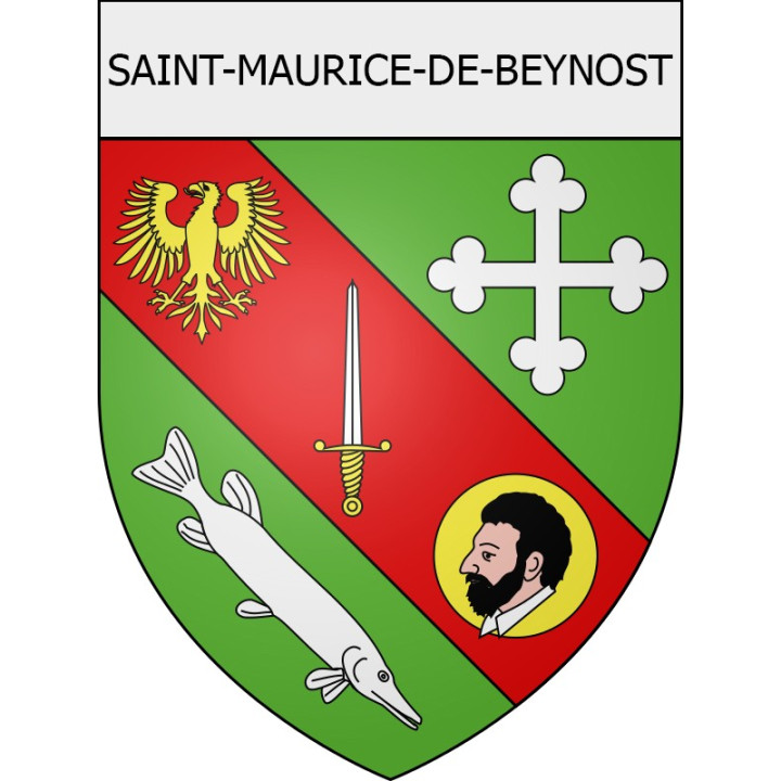 saint-maurice-de-beynost 01 ville Stickers blason autocollant adhésif