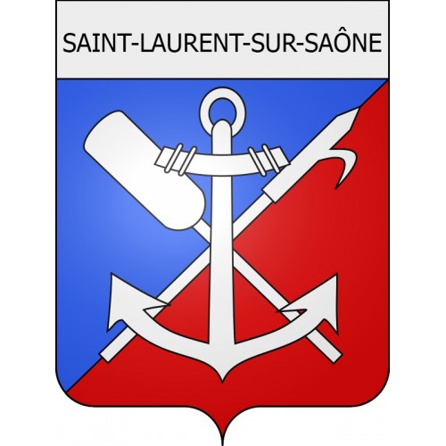 saint-laurent-sur-saône 01 ville Stickers blason autocollant adhésif
