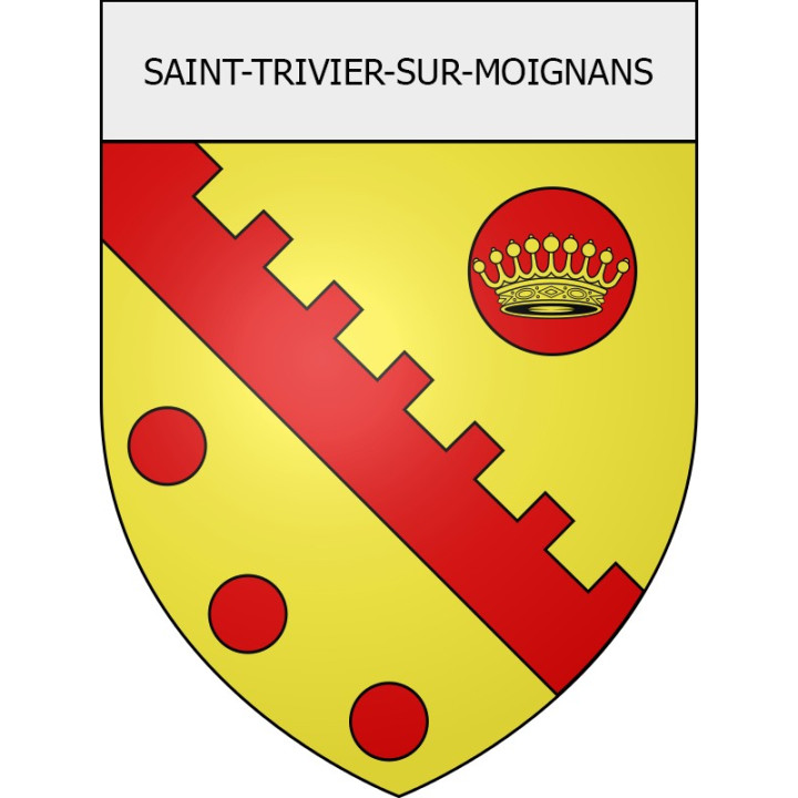 saint-trivier-sur-moignans 01 ville Stickers blason autocollant adhésif