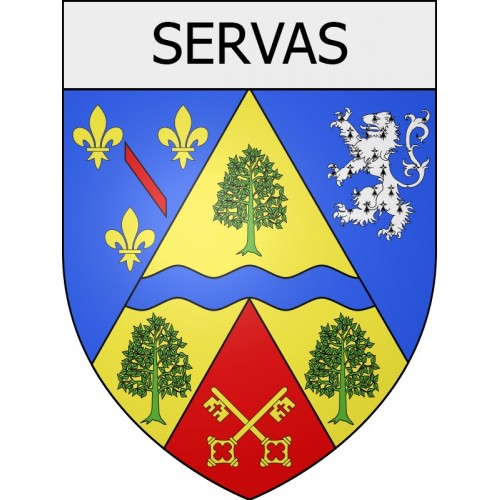  servas 01 ville Stickers blason autocollant adhésif