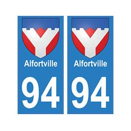 94 Alfortville blason autocollant sticker plaque immatriculation ville