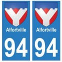 94 Alfortville blason autocollant sticker plaque immatriculation ville