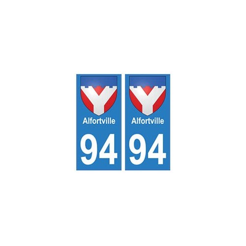 94 Alfortville blason autocollant sticker plaque immatriculation ville