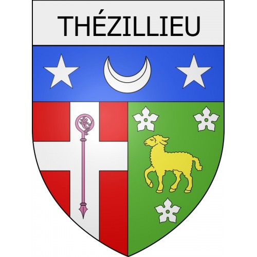 thézillieu 01 ville Stickers blason autocollant adhésif