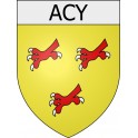 Acy 02 ville Stickers blason autocollant adhésif