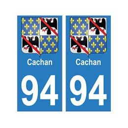 94 Cachanblason autocollant sticker plaque immatriculation ville