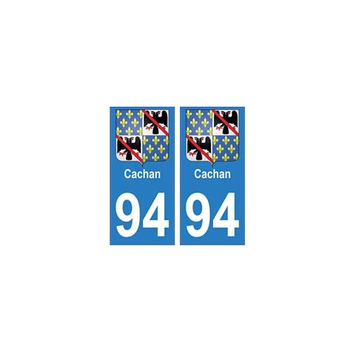 94 Cachanblason autocollant sticker plaque immatriculation ville