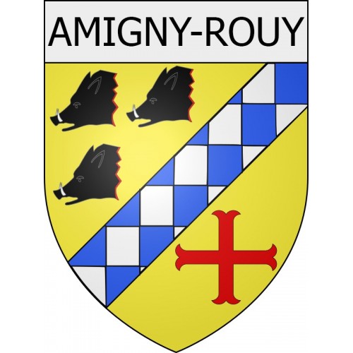 amigny-rouy 02 ville Stickers blason autocollant adhésif